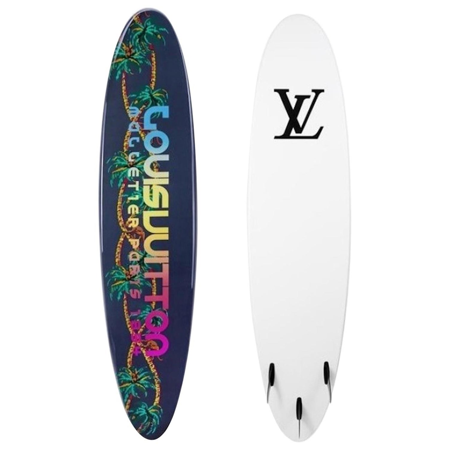 LV Surfboards black and white poster