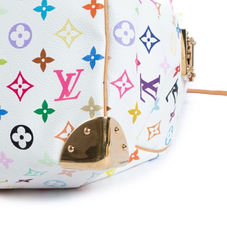 Louis Vuitton Limited Edition Murakami White Monogram Multicolor Keepall 45 Bag 6