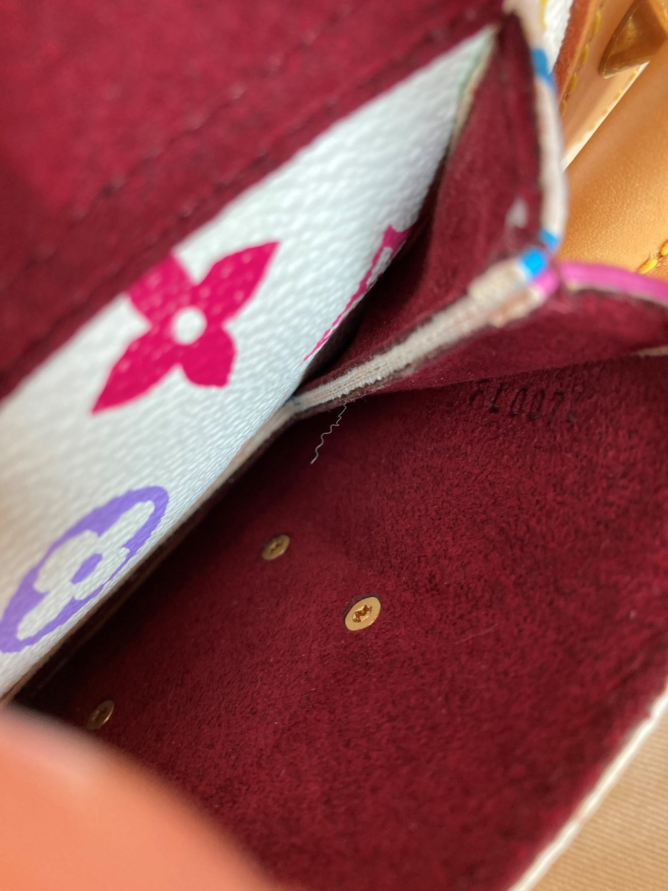 Louis Vuitton Limited Edition Murakami White Monogram Multicolor Keepall 45 Bag 9