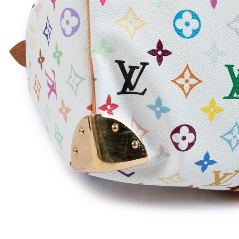 Louis Vuitton Limited Edition Murakami White Monogram Multicolor Keepall 45 Bag 5
