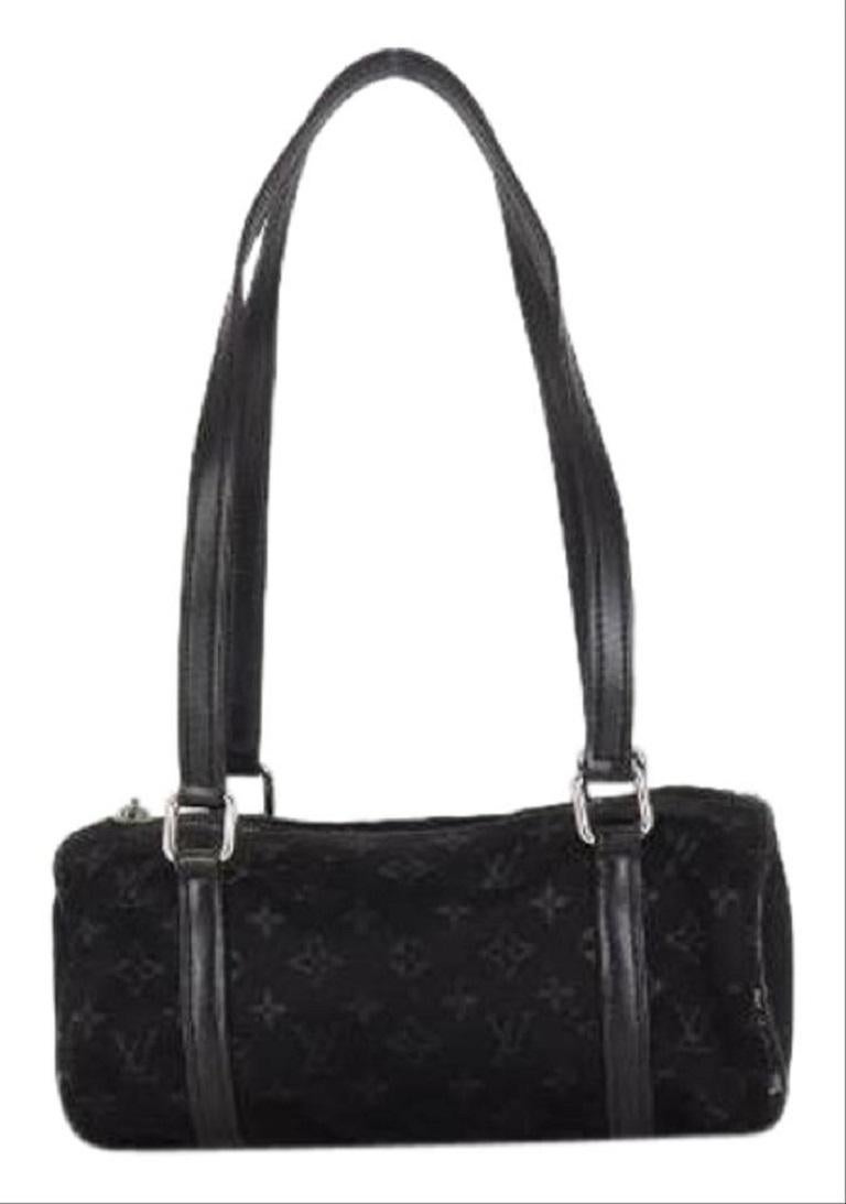 Louis Vuitton Limited Edition Nano Papillon Mini Black Monogram Shine Satin For Sale 4