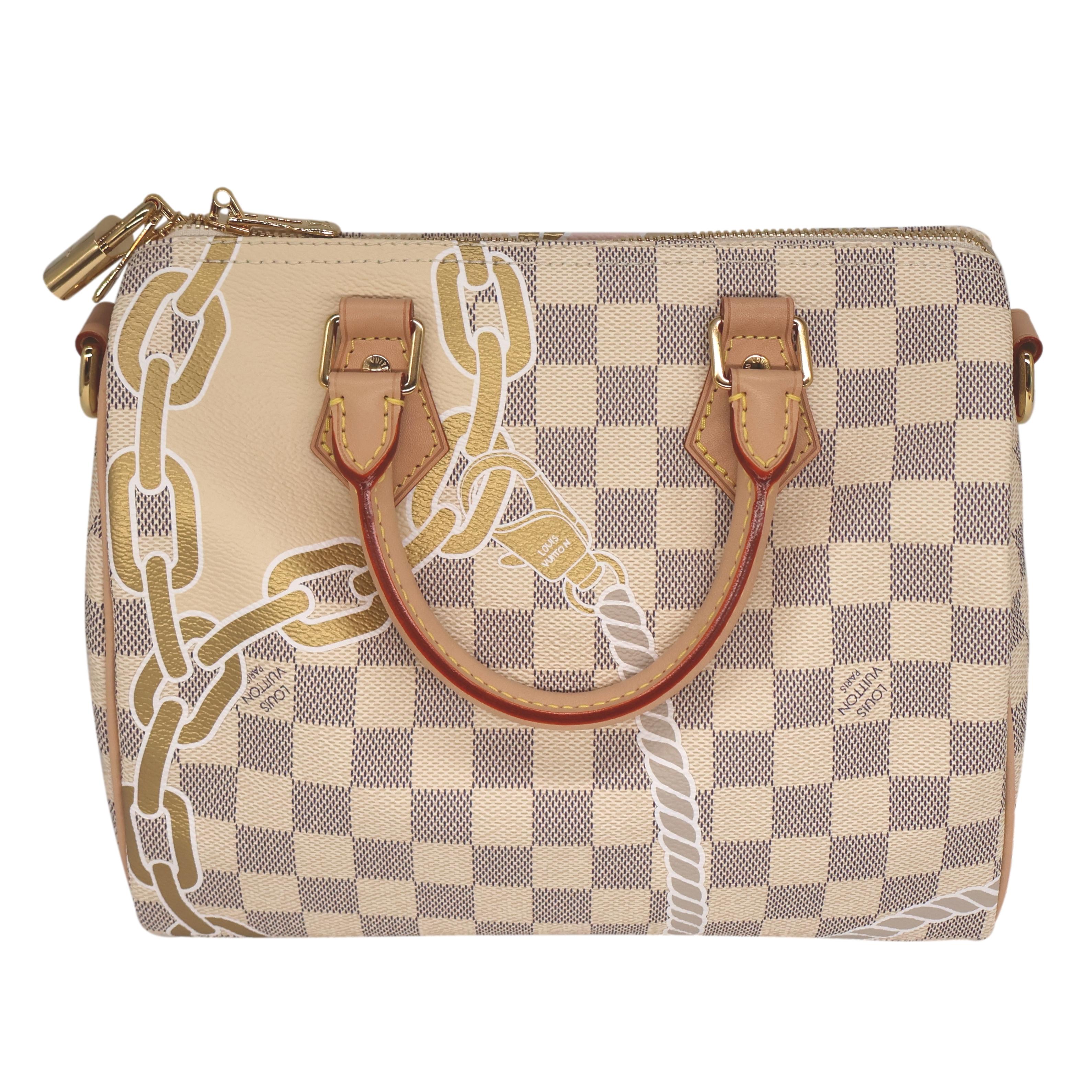 Women's or Men's Louis Vuitton Limited Edition Nautical Damier Azure Bandoulière Speedy 25 Bag
