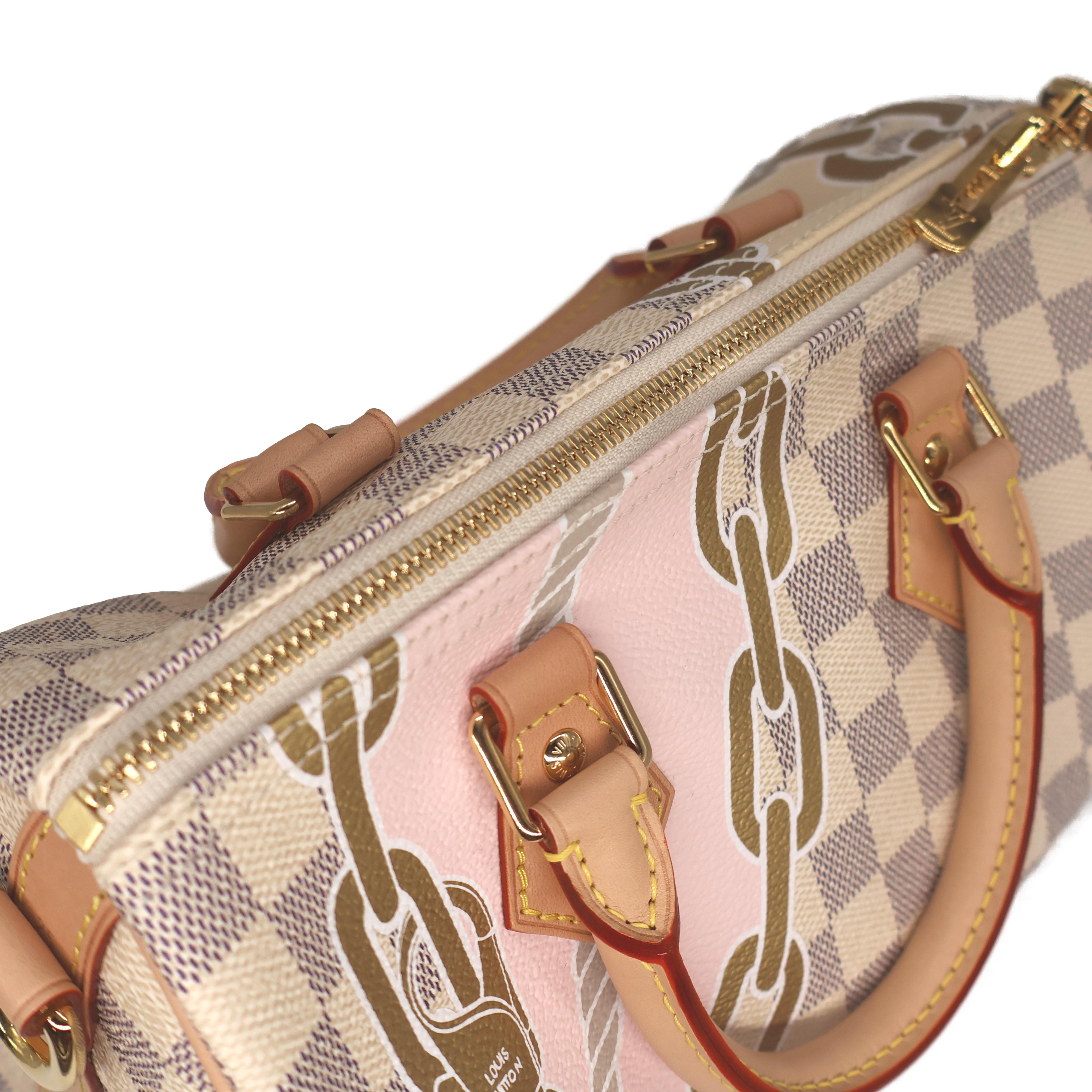 Louis Vuitton Limited Edition Nautical Damier Azure Bandoulière Speedy 25 Bag 2