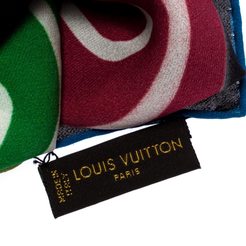Black Louis Vuitton Limited Edition Neon Great Adventures Giant Square Silk Scarf