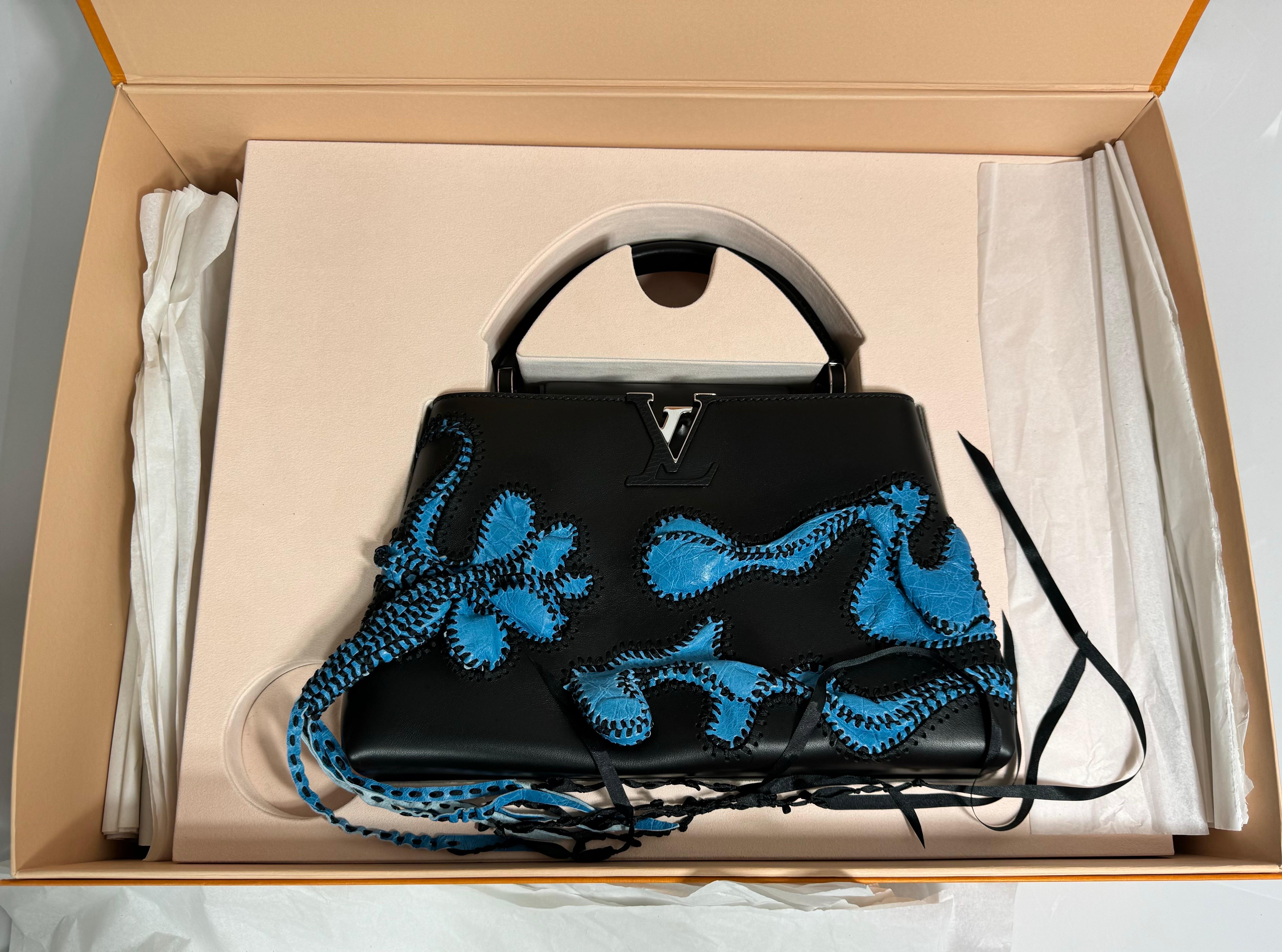 Louis Vuitton Limited Edition Nicholas Hlobo's Artycapucines Handbag-NEW IN BOX For Sale 16