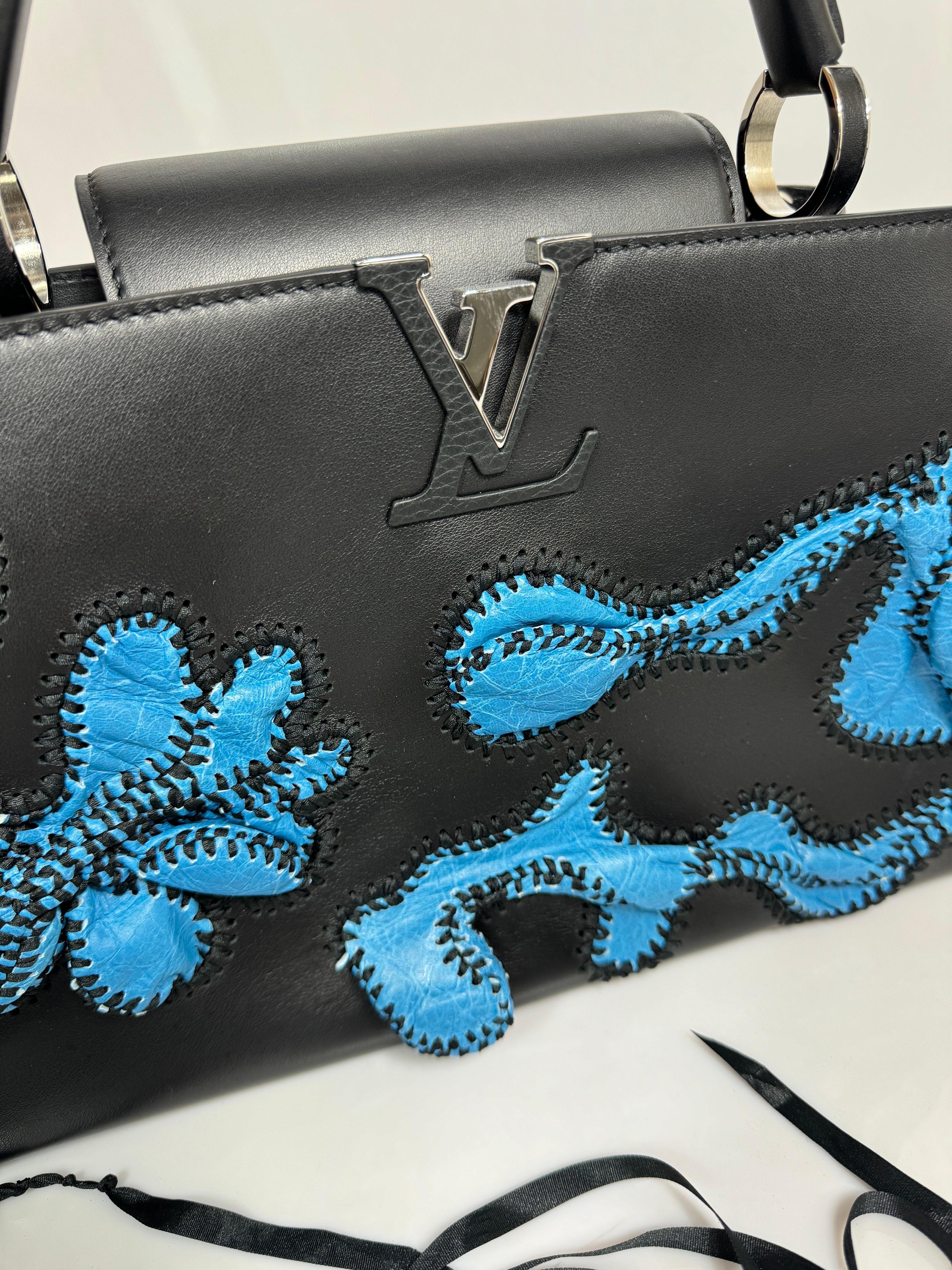 Louis Vuitton Limited Edition Nicholas Hlobo's Artycapucines Handbag-NEW IN BOX For Sale 1