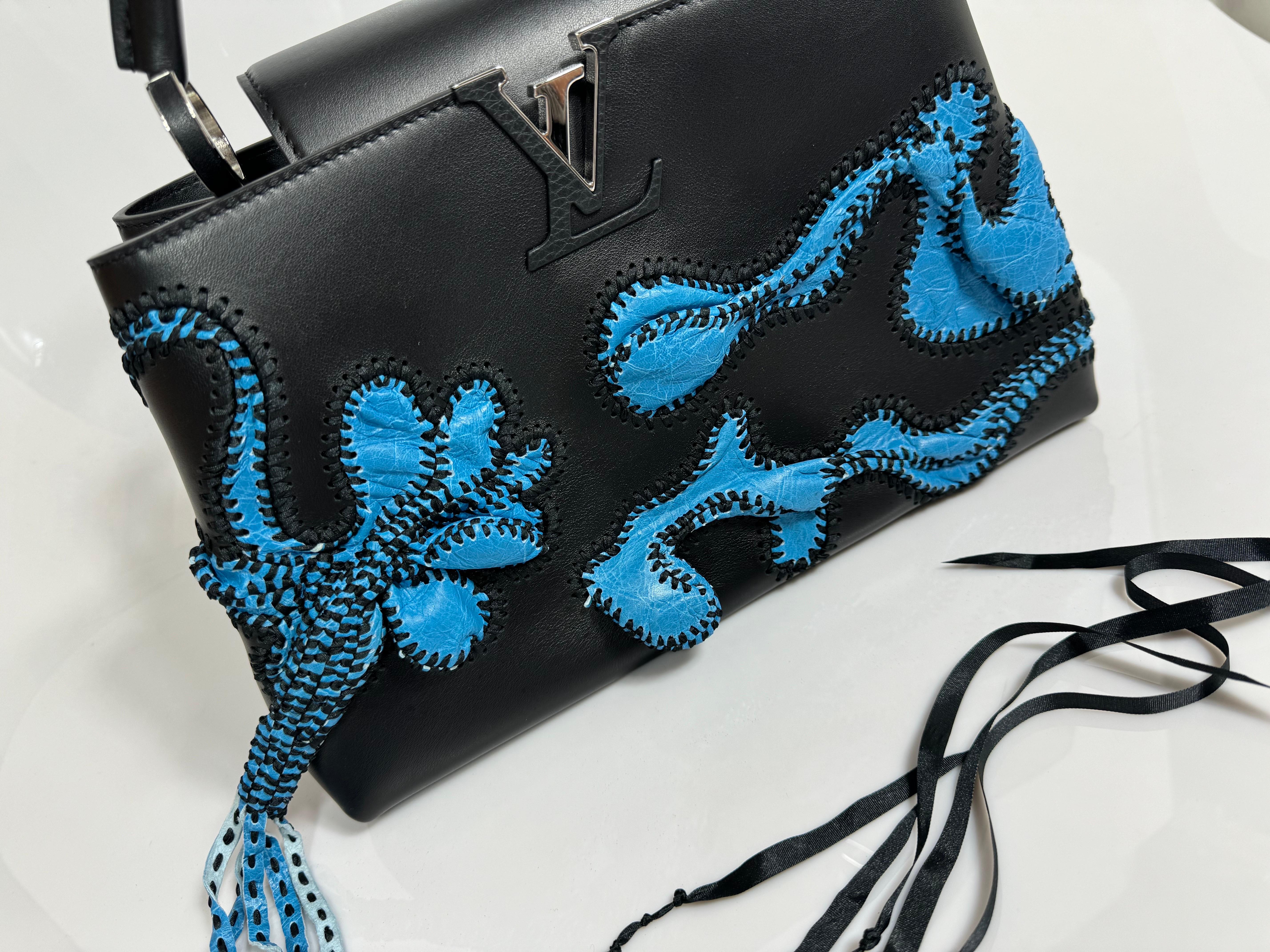 Louis Vuitton Limited Edition Nicholas Hlobo's Artycapucines Handbag-NEW IN BOX For Sale 2
