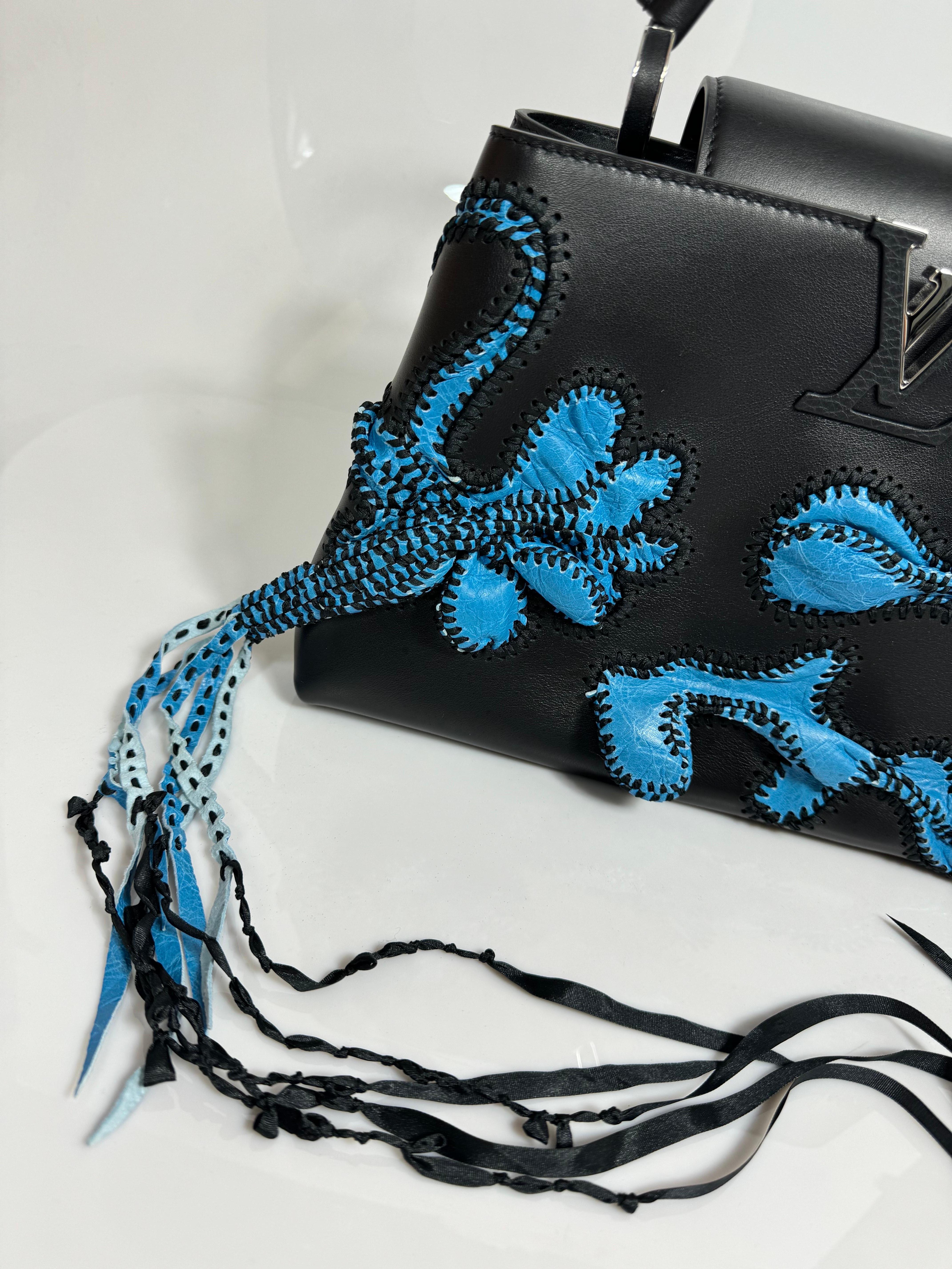 Louis Vuitton Limited Edition Nicholas Hlobo's Artycapucines Handbag-NEW IN BOX For Sale 3