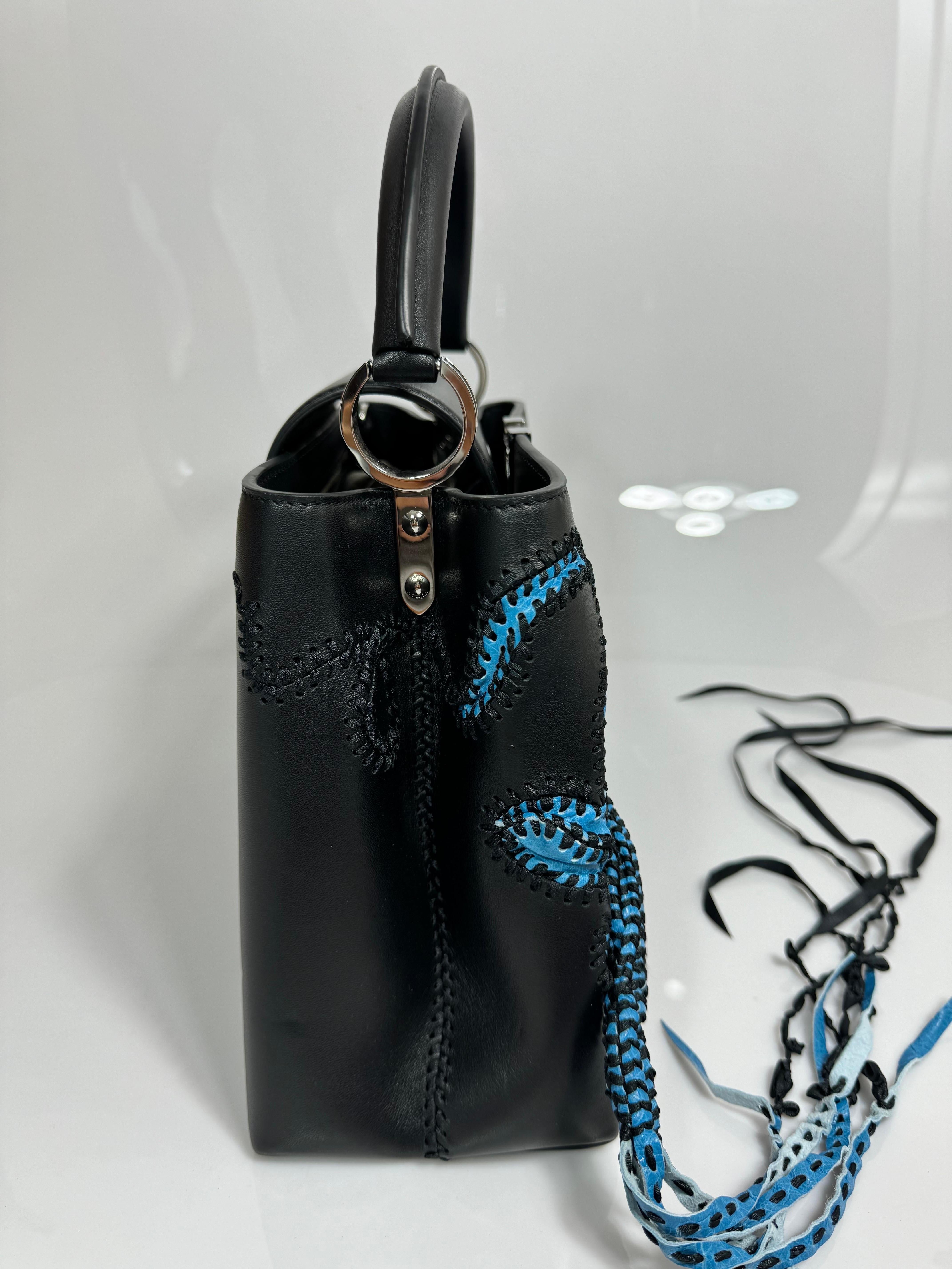 Louis Vuitton Limited Edition Nicholas Hlobo's Artycapucines Handbag-NEW IN BOX For Sale 4