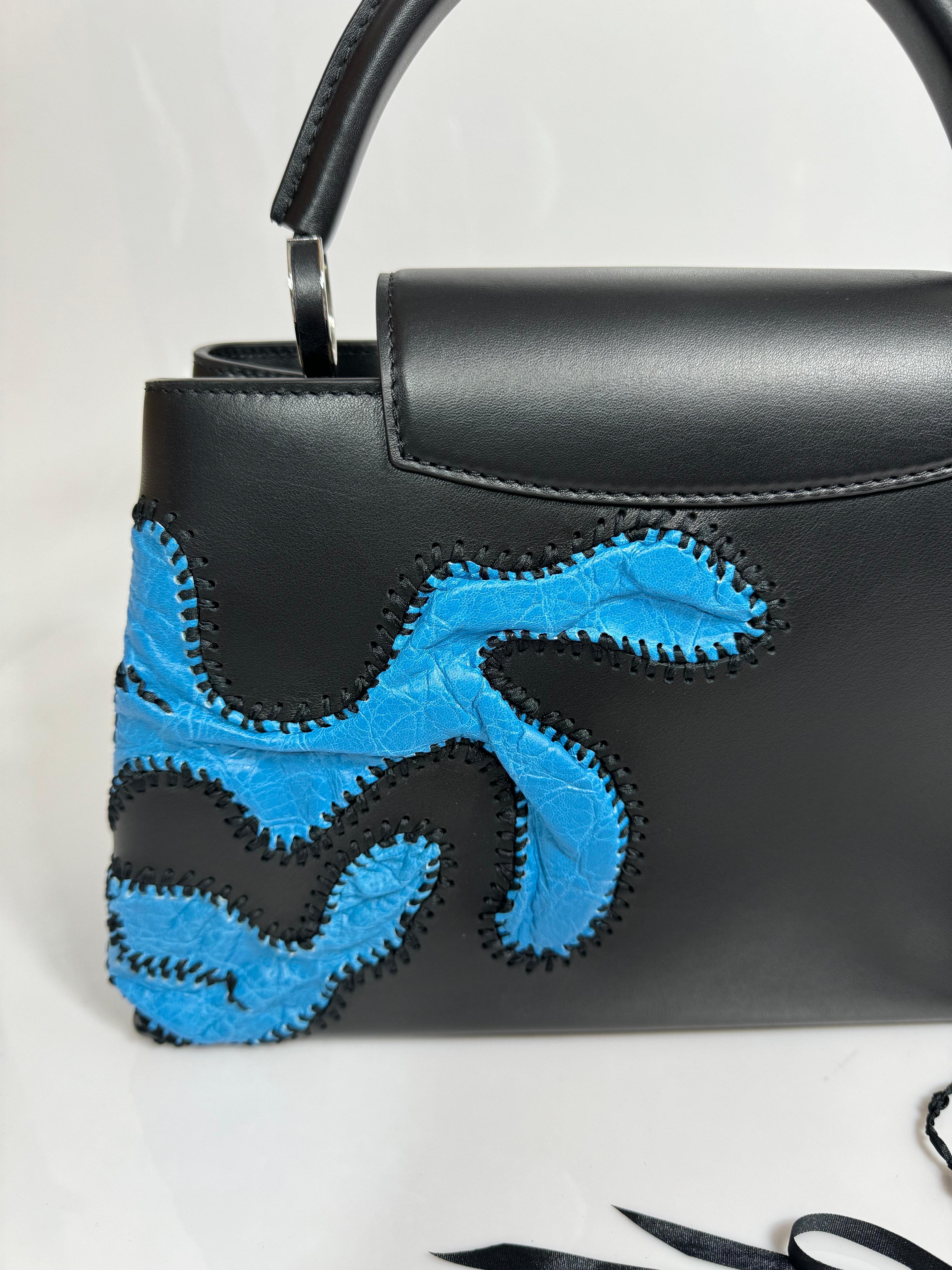 Louis Vuitton Limited Edition Nicholas Hlobo's Artycapucines Handbag-NEW IN BOX For Sale 6