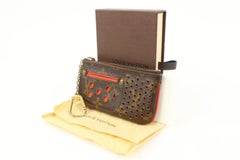 Louis Vuitton Limited Edition Orange Monogram Perforated Pochette Cles Key 95lk3