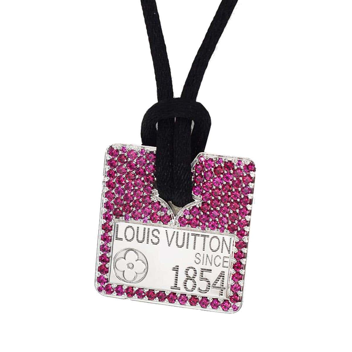 Louis vuitton high fashion pink sapphire necklace Clearance