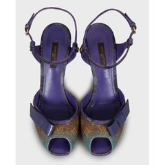 Louis Vuitton Limited Edition Purple Flash Jokes Sandals Sz.37
