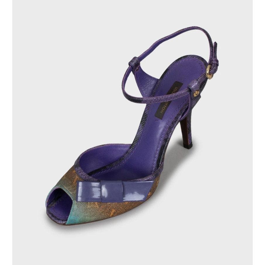 Louis Vuitton Limited Edition lila Flash Jokes Sandalen Sz.37 (Schwarz) im Angebot