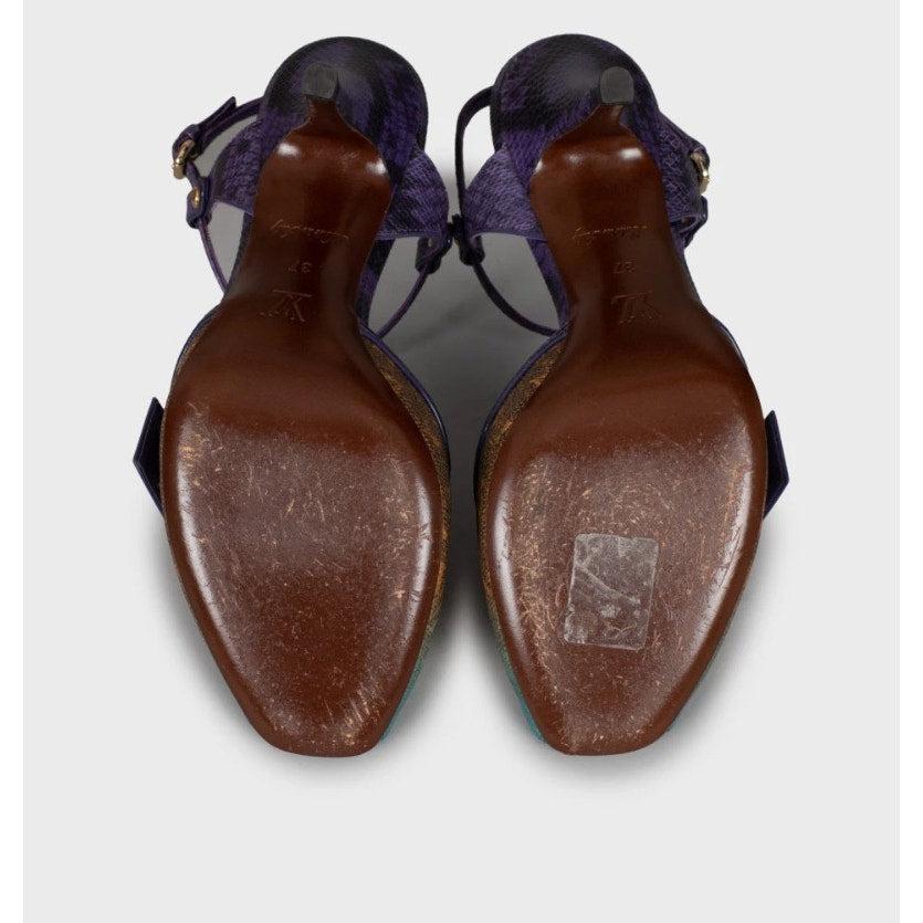 Louis Vuitton Limited Edition lila Flash Jokes Sandalen Sz.37 im Zustand „Gut“ im Angebot in Krakow, PL