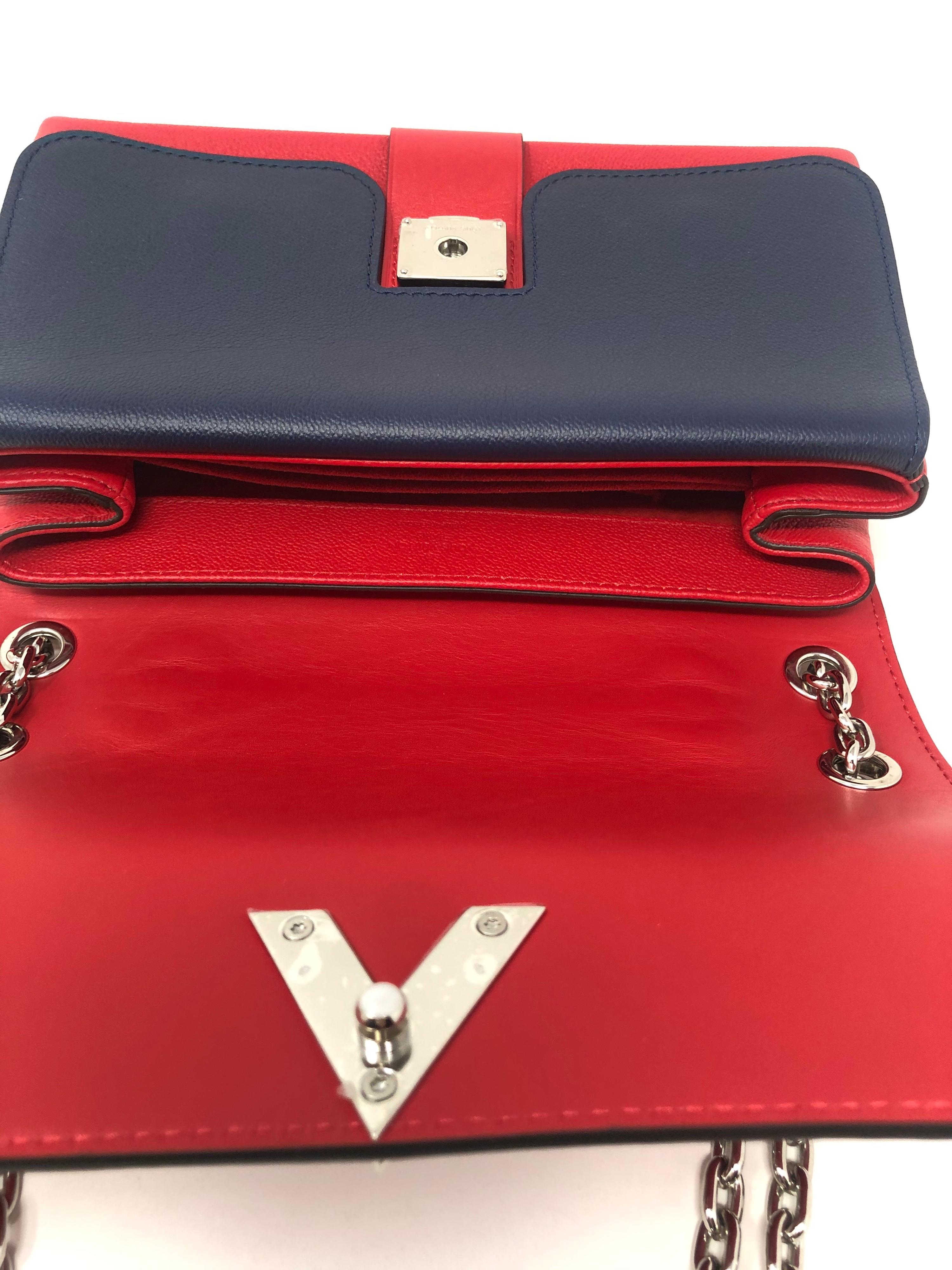 Louis Vuitton Limited Edition Red and Navy Crossbody Bag 4
