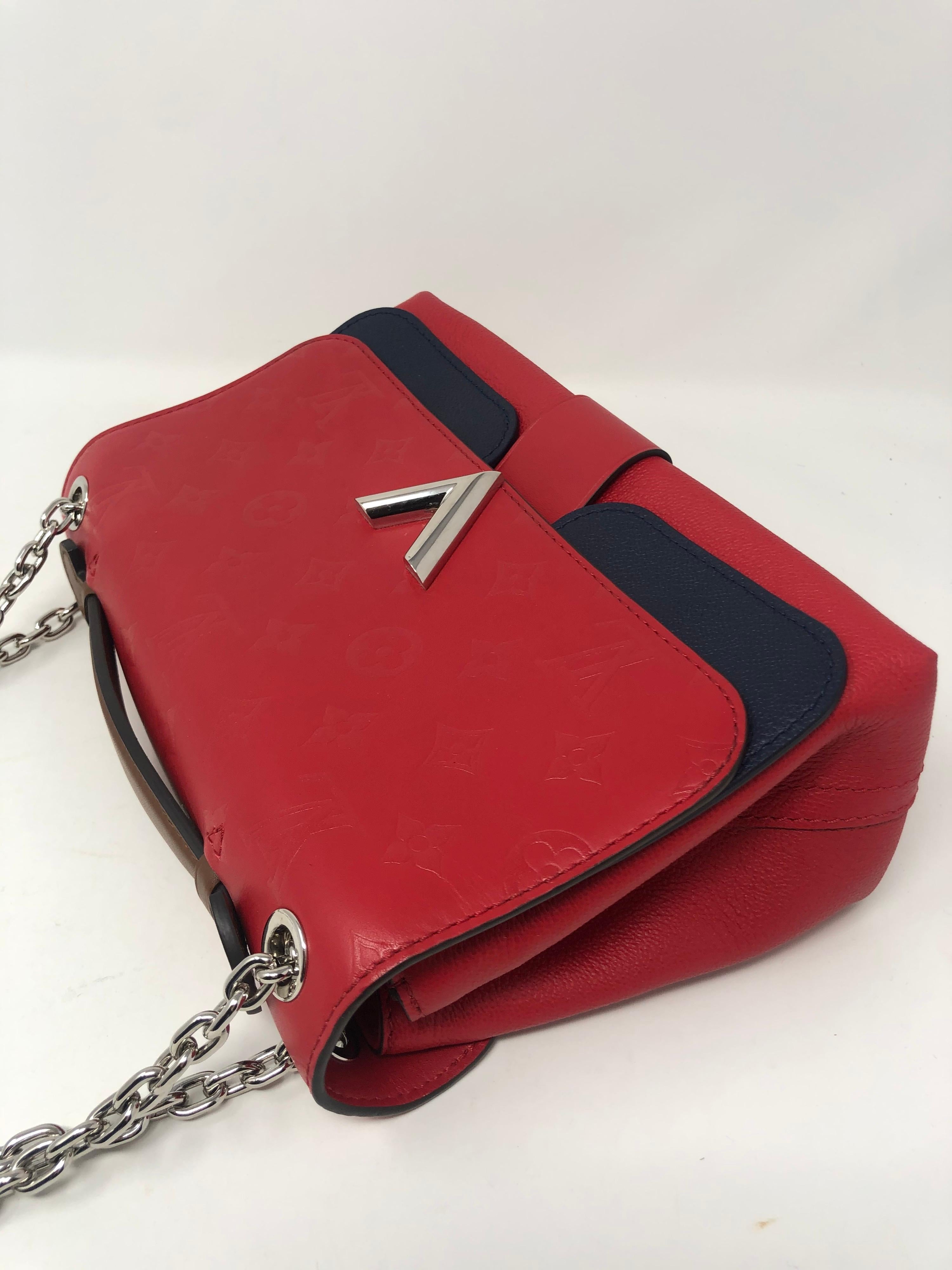 Louis Vuitton Limited Edition Red and Navy Crossbody Bag 1
