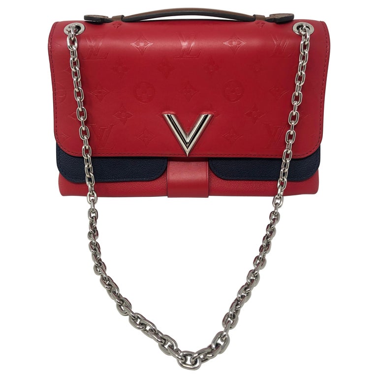 Louis Vuitton Limited Edition Red and Navy Crossbody Bag at 1stDibs