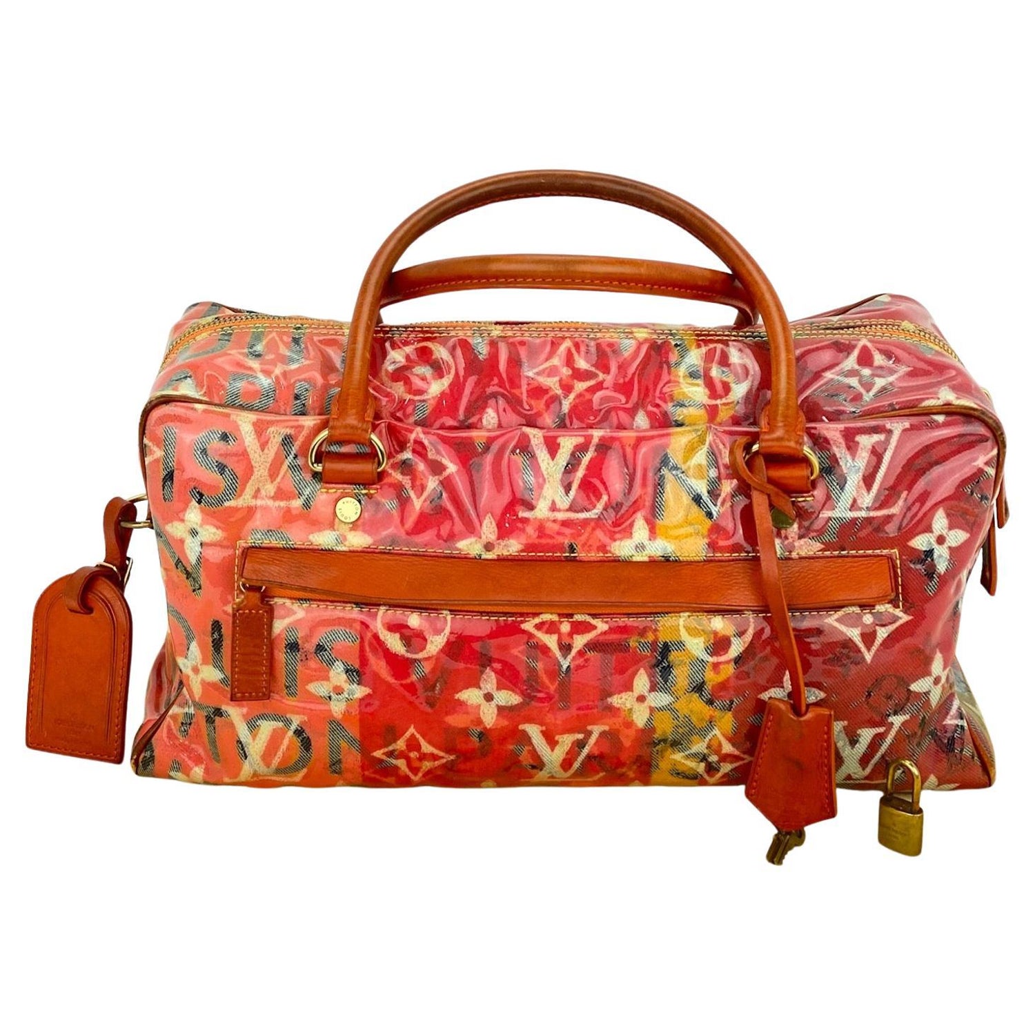 Louis Vuitton Orange Duffel Bag - 4 For Sale on 1stDibs