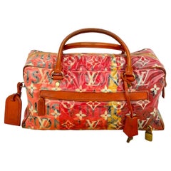 LOUIS VUITTON Limited Edition Richard Prince Pink Denim Weekender PM Travel Bag