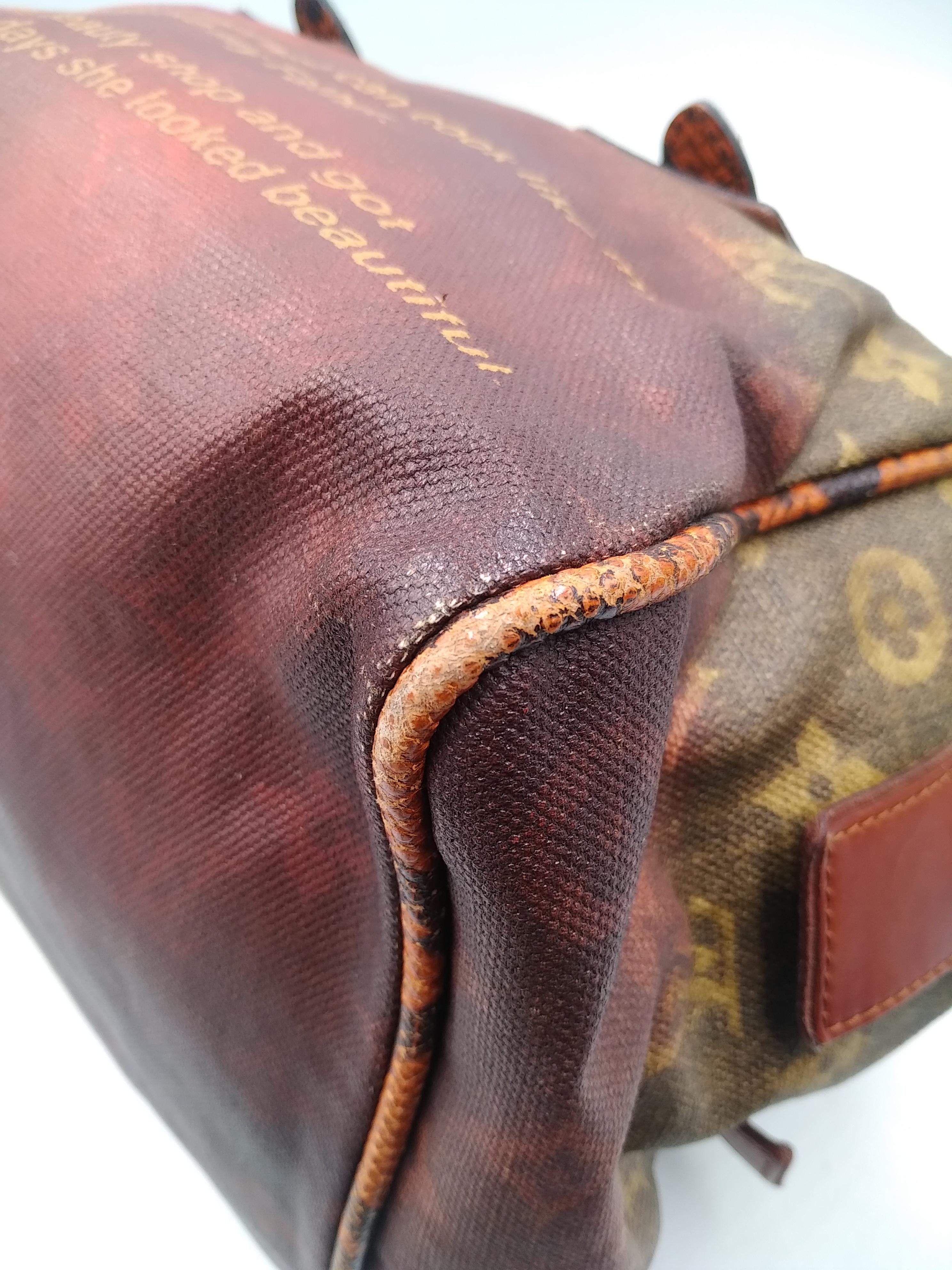 Richard Prince Rote Monogrammierte Mancrazy Jokes Tasche von Louis Vuitton in limitierter Auflage 10