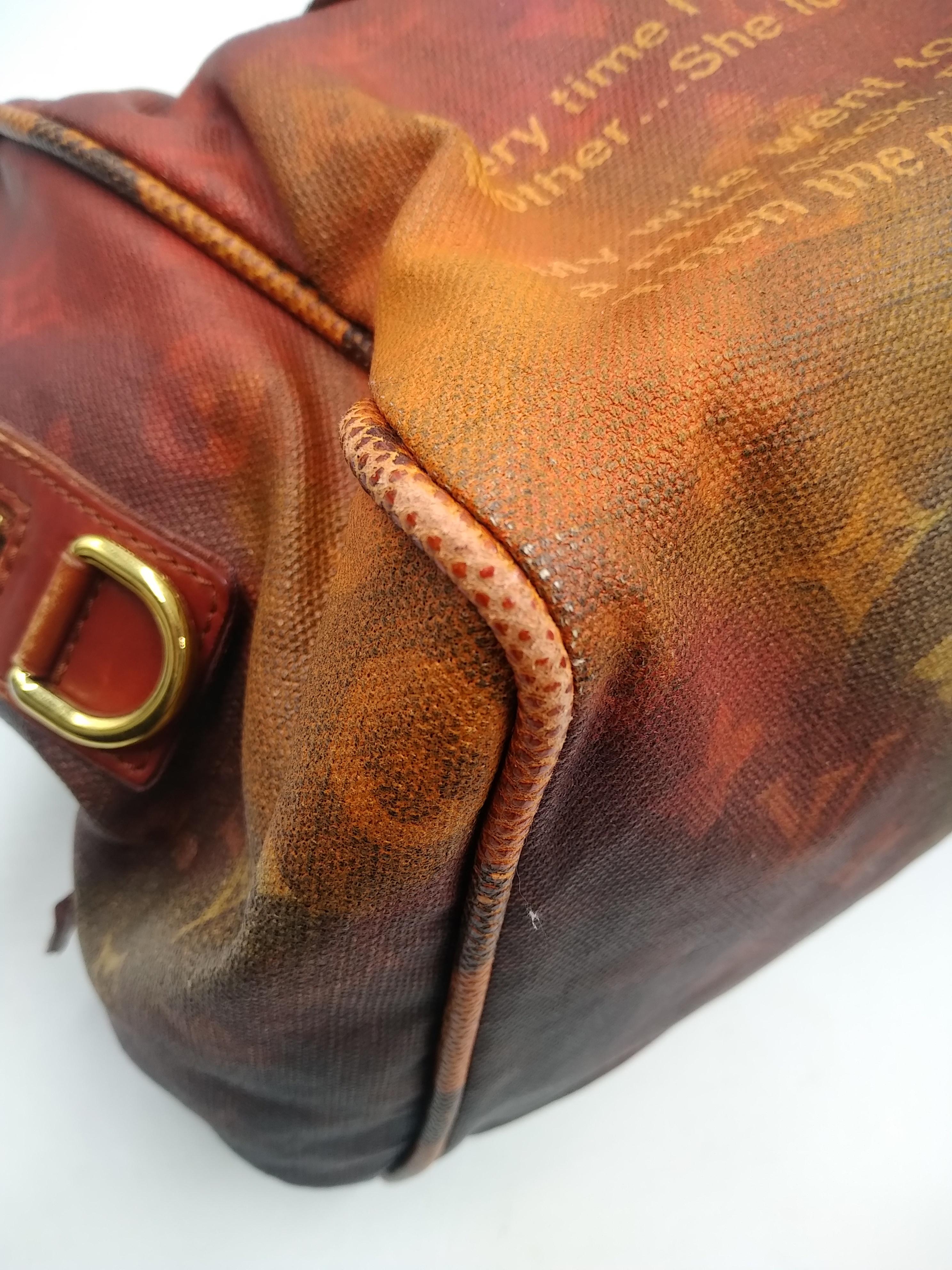 Richard Prince Rote Monogrammierte Mancrazy Jokes Tasche von Louis Vuitton in limitierter Auflage 11