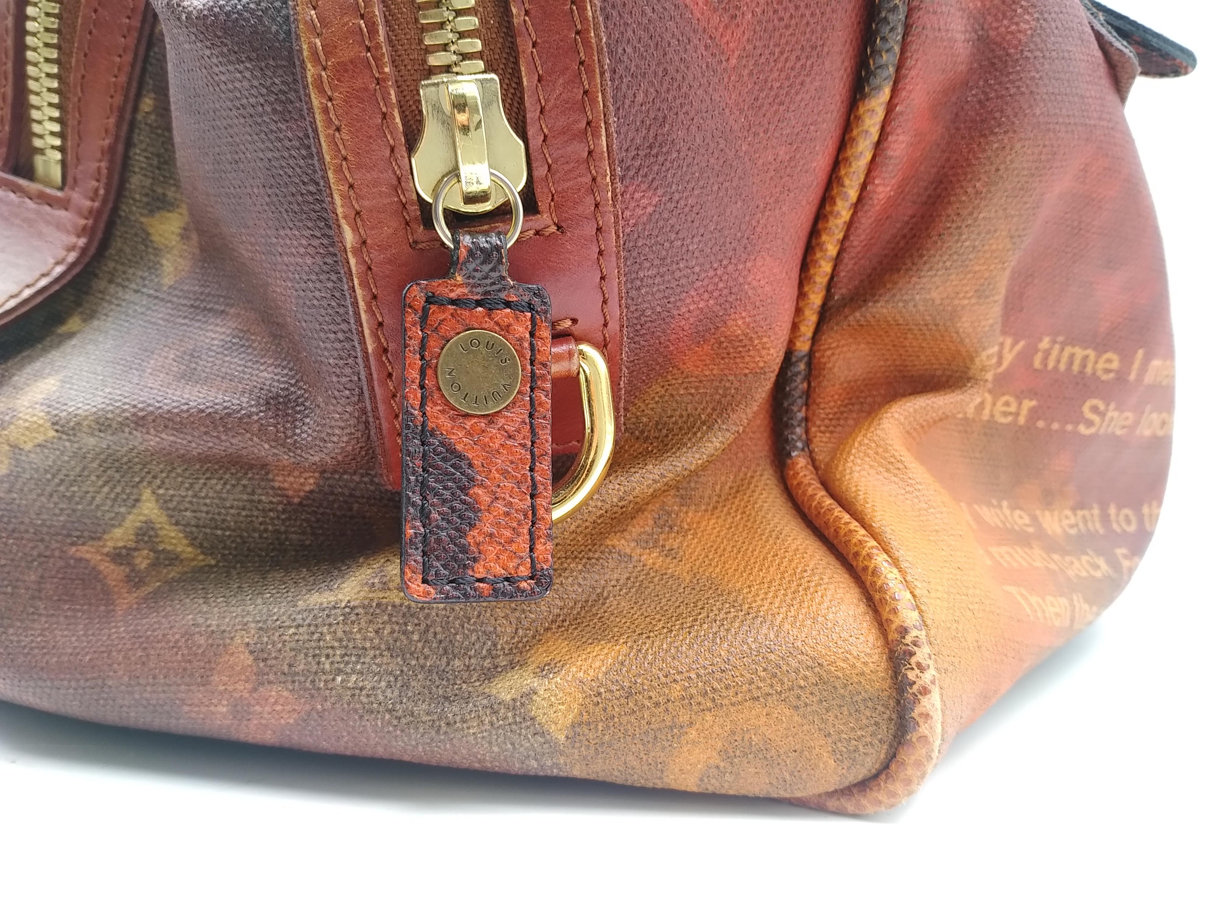 Richard Prince Rote Monogrammierte Mancrazy Jokes Tasche von Louis Vuitton in limitierter Auflage im Zustand „Gut“ in Lugano, Ticino