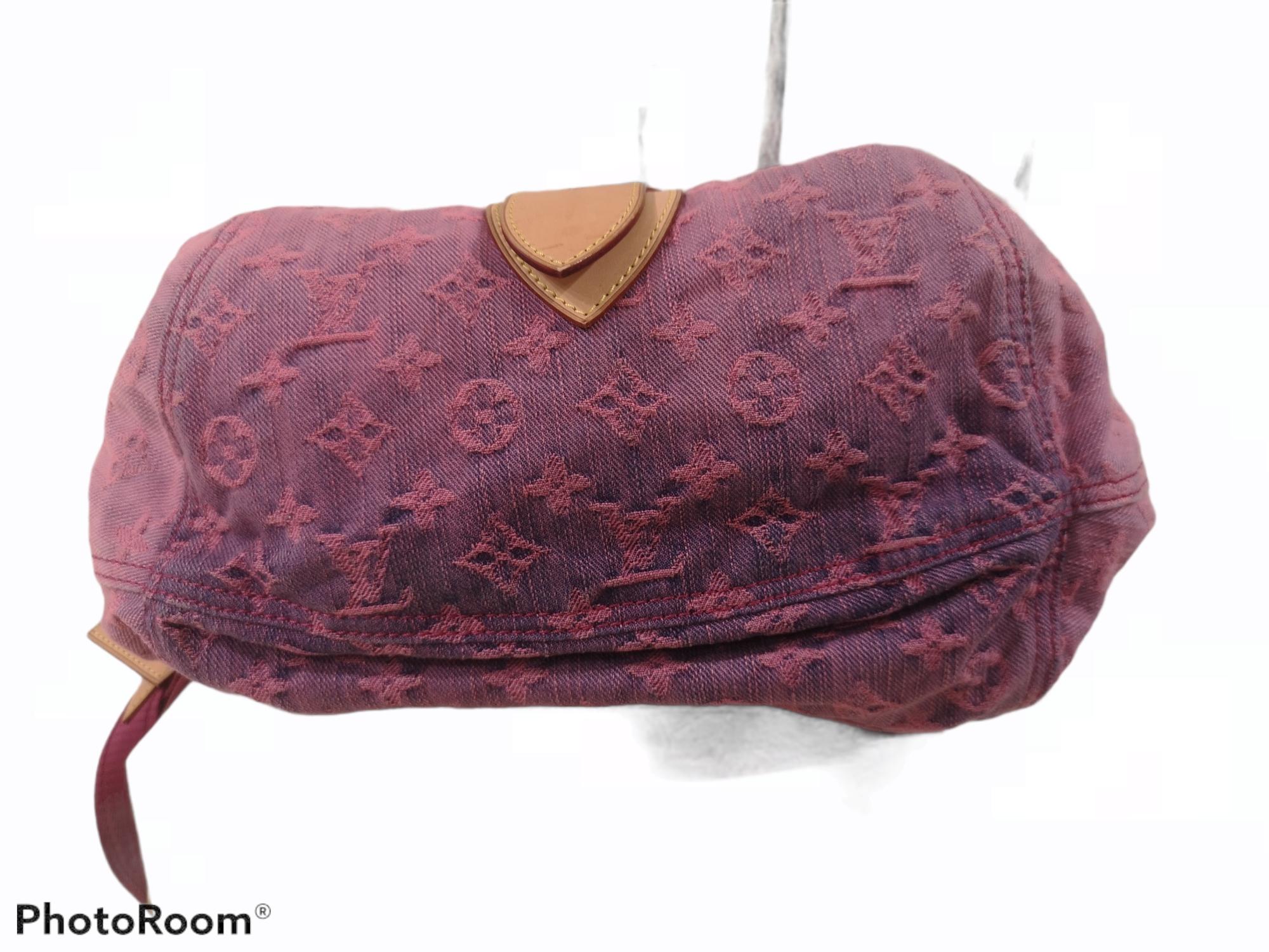 Brown Louis Vuitton Limited Edition Rose Purple Monogram Denim Sunshine Bag