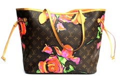 LOUIS VUITTON Limited Edition Roses Stephen Sprouse Neverfull MM Bag