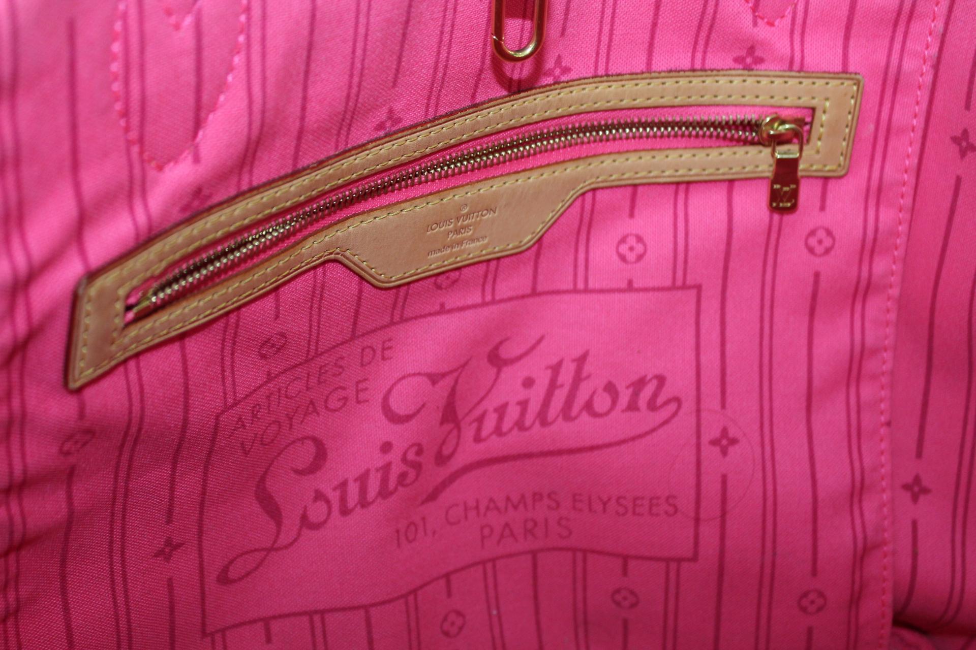 Black LOUIS VUITTON Limited Edition Roses Stephen Sprouse Neverfull MM Bag