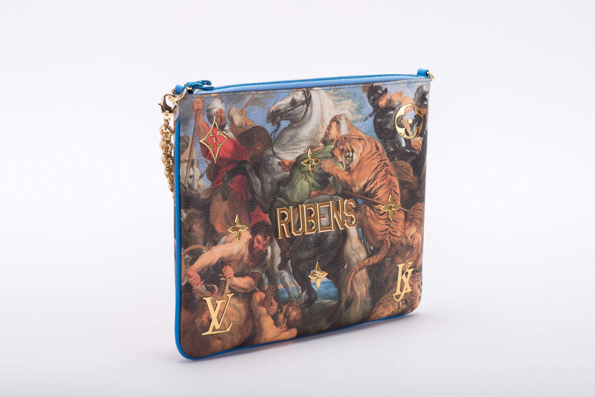 Louis Vuitton Limited Edition Rubens Koons Pochette Bag In Excellent Condition For Sale In West Hollywood, CA