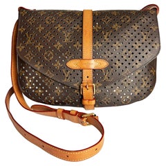 Louis Vuitton Limited Edition Saumur Bag Monogram Flore Perforated