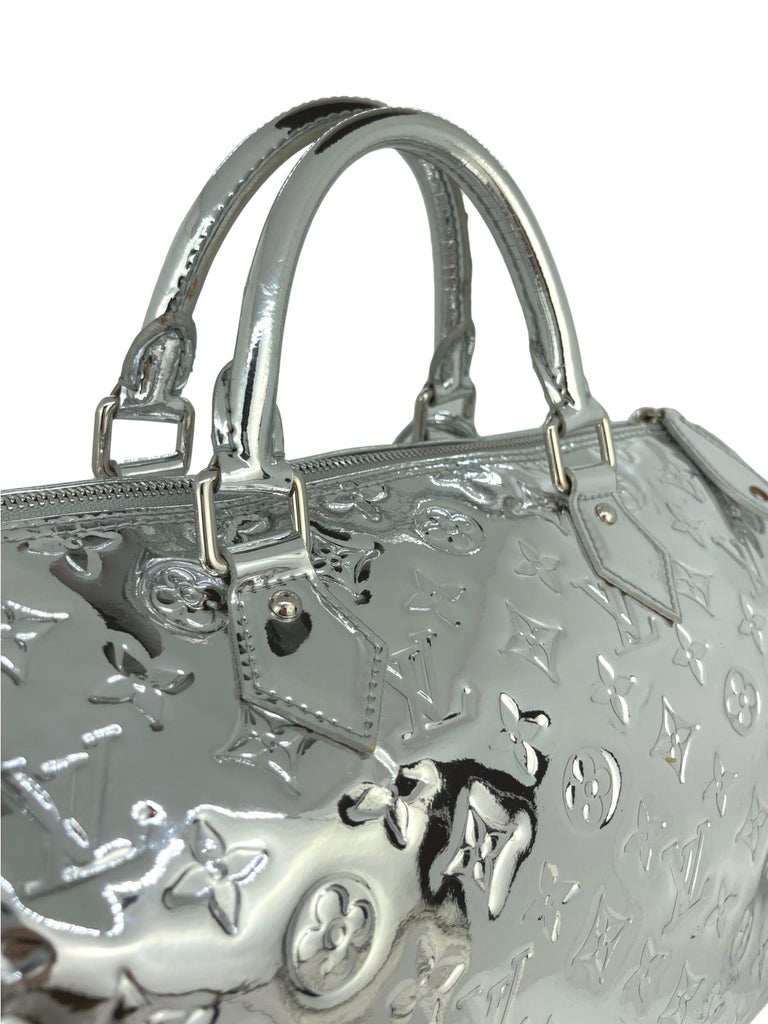 LOUIS VUITTON c.2006 “Papillon Miroir” Silver Monogram Handbag 26 Ltd. Ed.  at 1stDibs