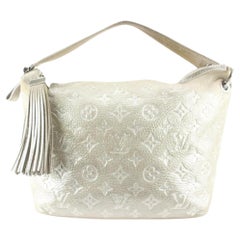Louis Vuitton Limited Edition Silver Monogram Shimmer Halo Hobo Bag 6lu630s