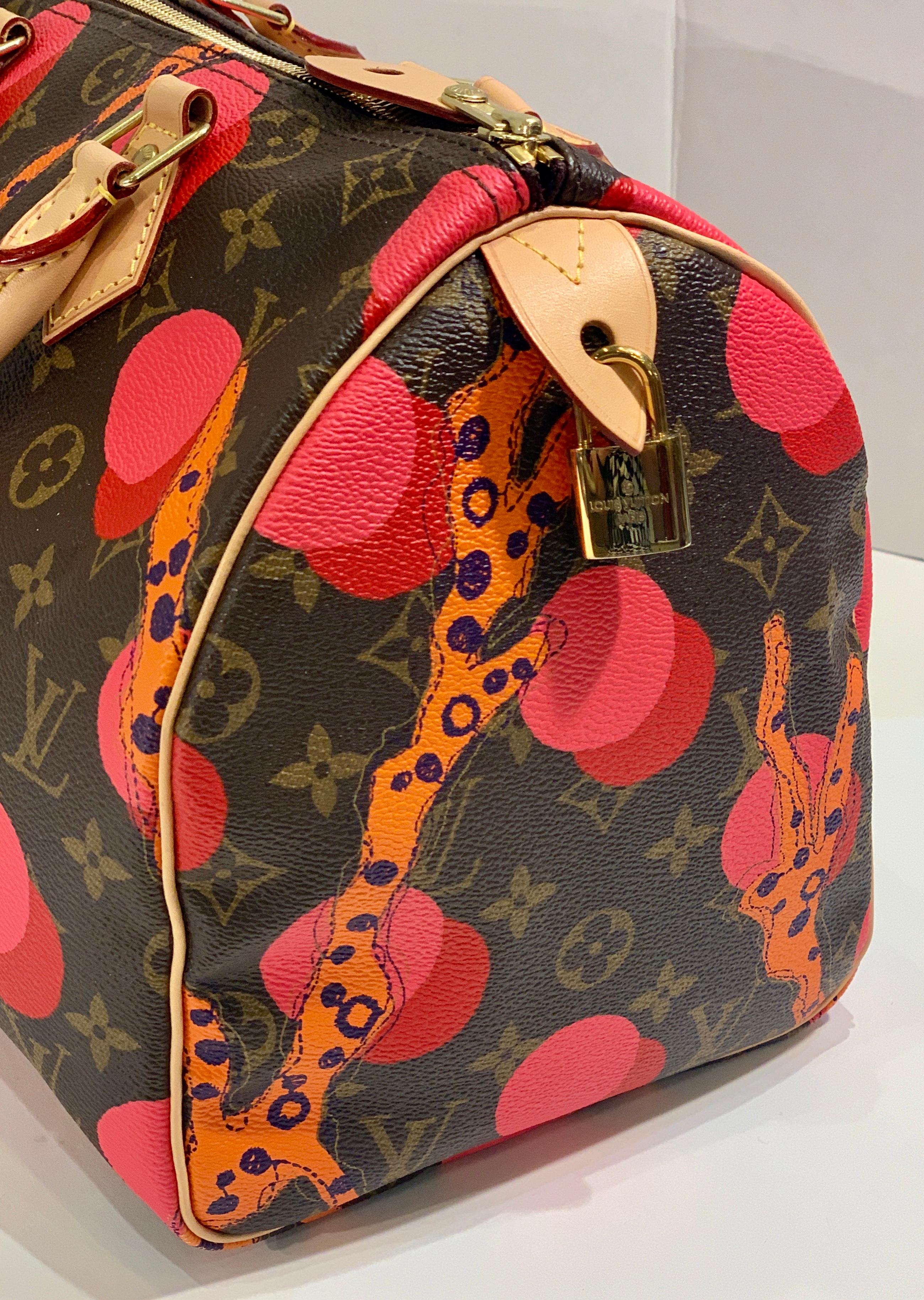 Louis Vuitton Limited Edition Speedy 30 Grenade Ramages Monogram Canvas Purse In Excellent Condition In Tustin, CA
