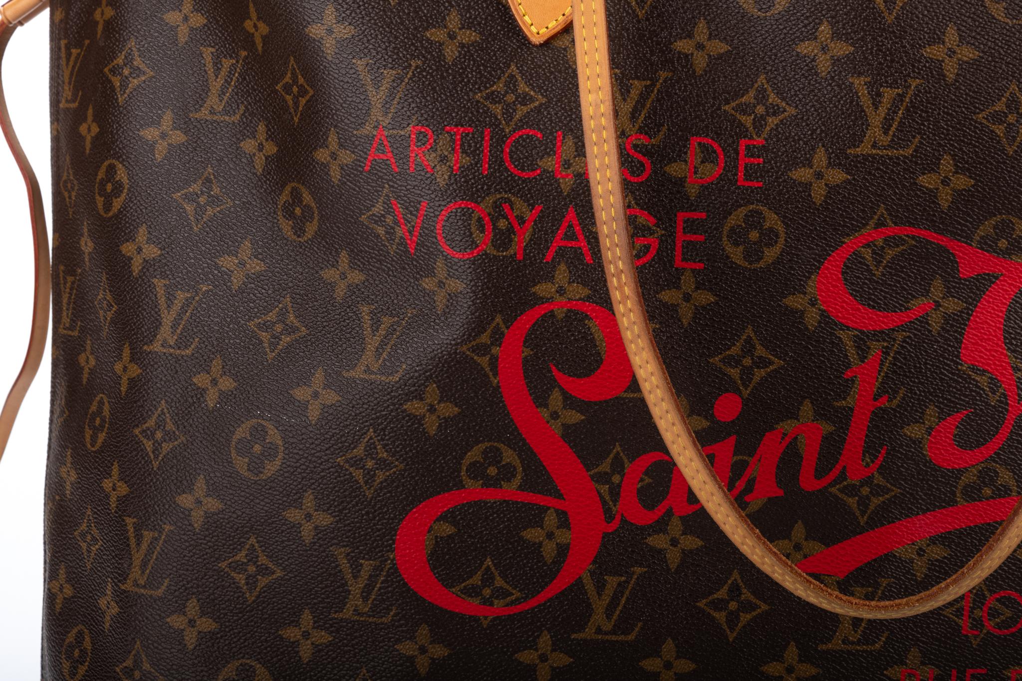 Black Louis Vuitton Limited Edition St Tropez Neverfull MM Tote Bag XXL