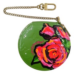 Louis Vuitton Limited Edition Stephen Sprouse Monogram Green Vernis Roses Coin