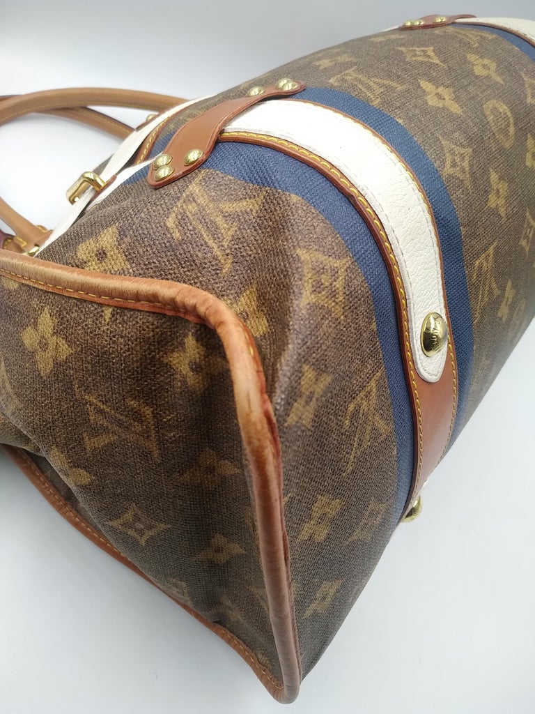 Louis Vuitton Limited Edition Monogram Tisse Porte Rayures Clutch Bag -  Yoogi's Closet