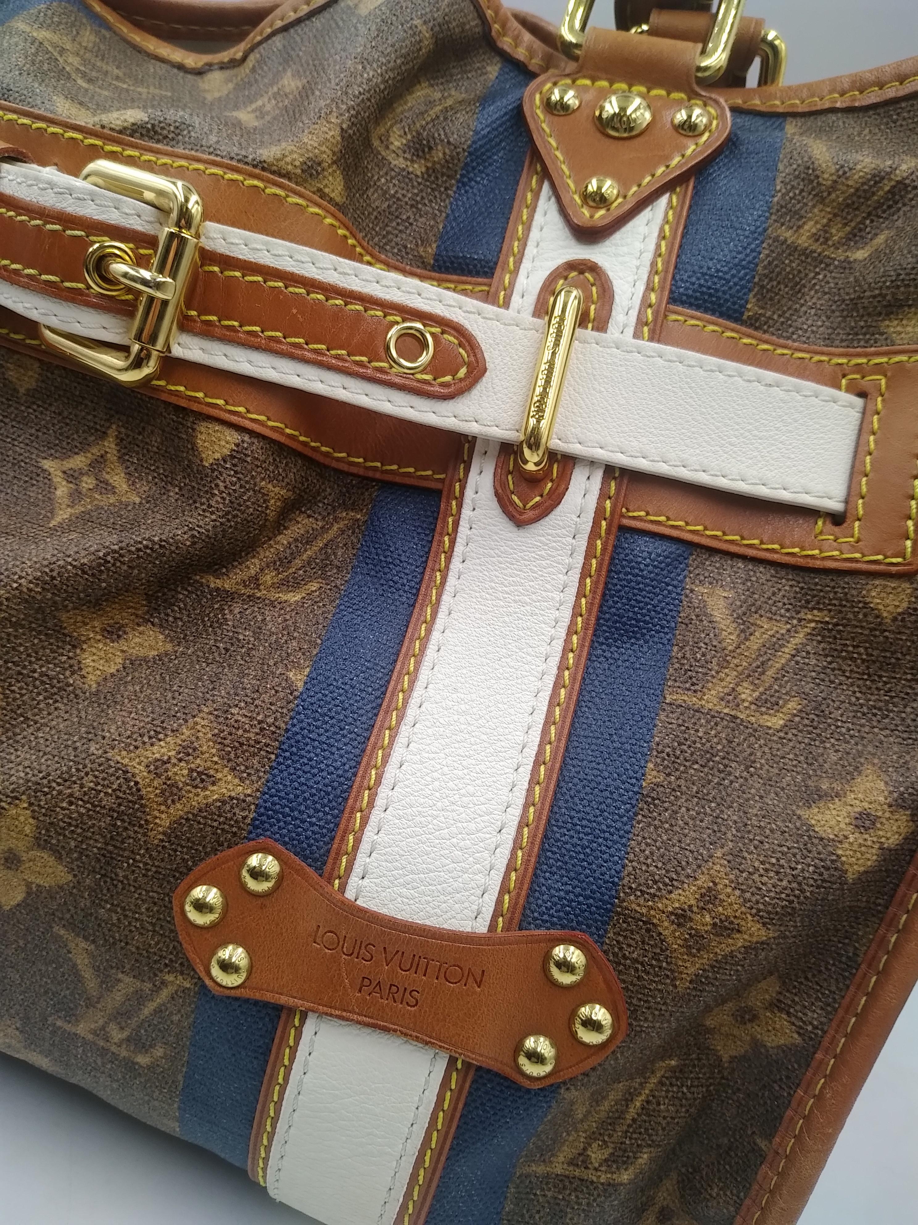 Louis Vuitton Louis Vuitton Limited Edition Tissue Rayures GM Tragetasche im Zustand „Gut“ in Lugano, Ticino