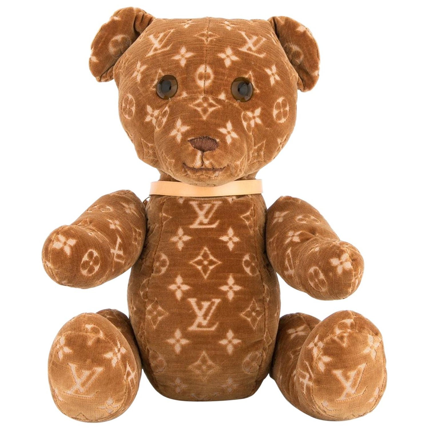 Louis Vuitton Limited Edition Velvet Brown Monogram Toy Novelty Teddy Bear  For Sale at 1stDibs | louis vuitton teddy bear, louis vuitton bear, lv  teddy bear