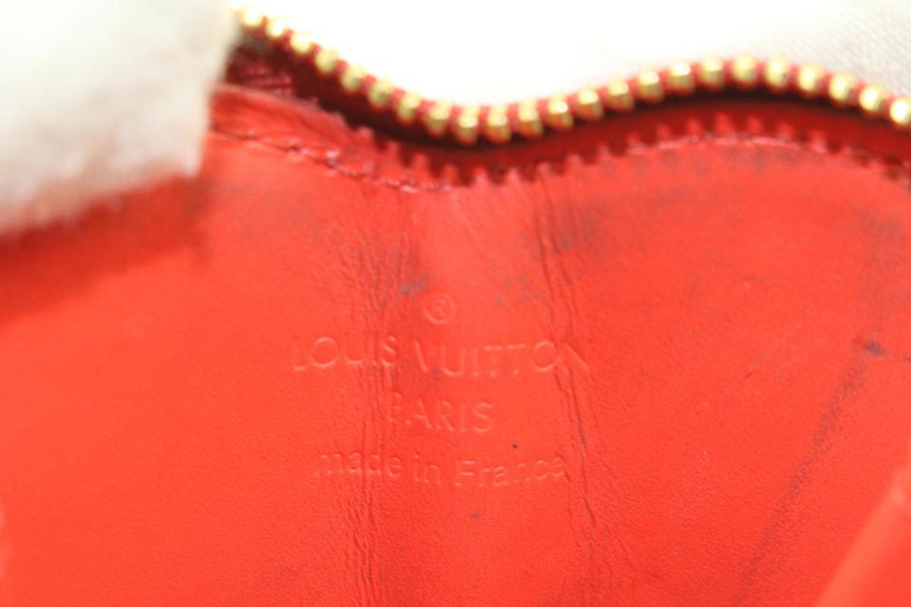 Women's Louis Vuitton Limited Edition Vernis Monogram Degrade Heart Coin Purse 90lv225s For Sale