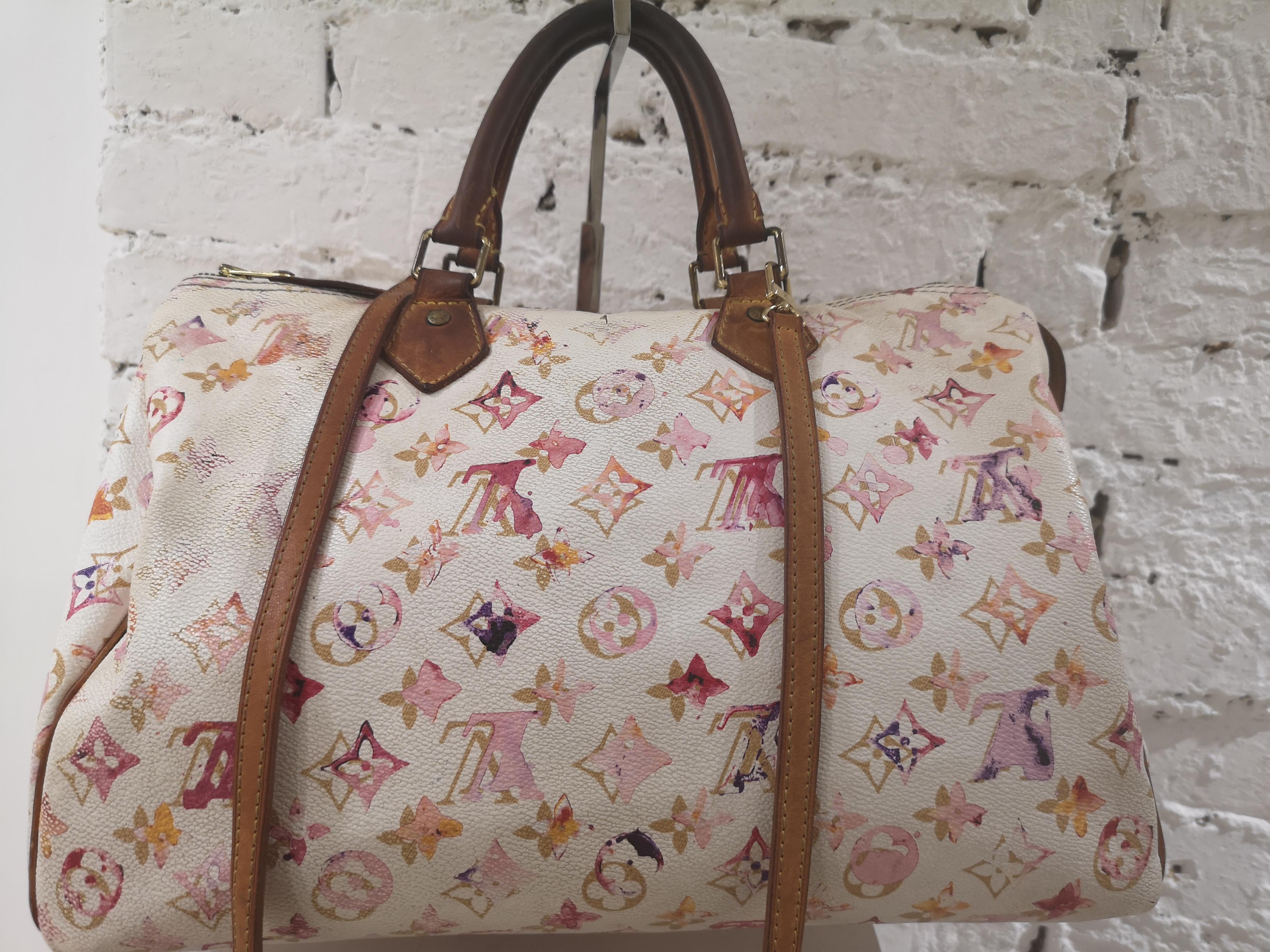 Louis Vuitton Limited Edition Watercolor Speedy 9