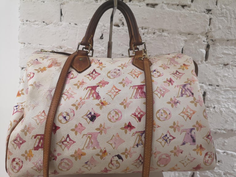 Louis Vuitton Limited Edition Watercolor Speedy For Sale at 1stdibs