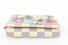 Louis Vuitton Limited Edition Xmas Damier Azur Victorine Wallet Vivienne  77lz81