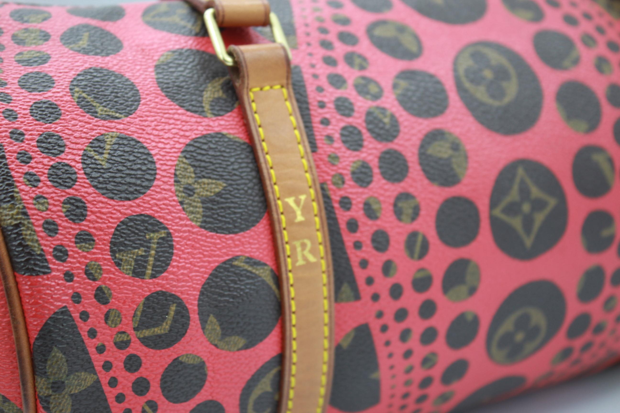 Brown Louis Vuitton limited edition yayoi kusama papillon bag