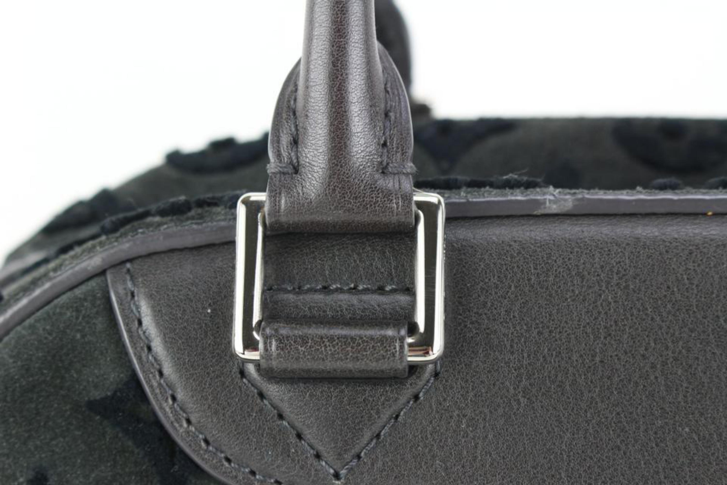 Louis Vuitton Limited Grey Suede Monogram Tuffetage Deauville Bag 64lz512s 1