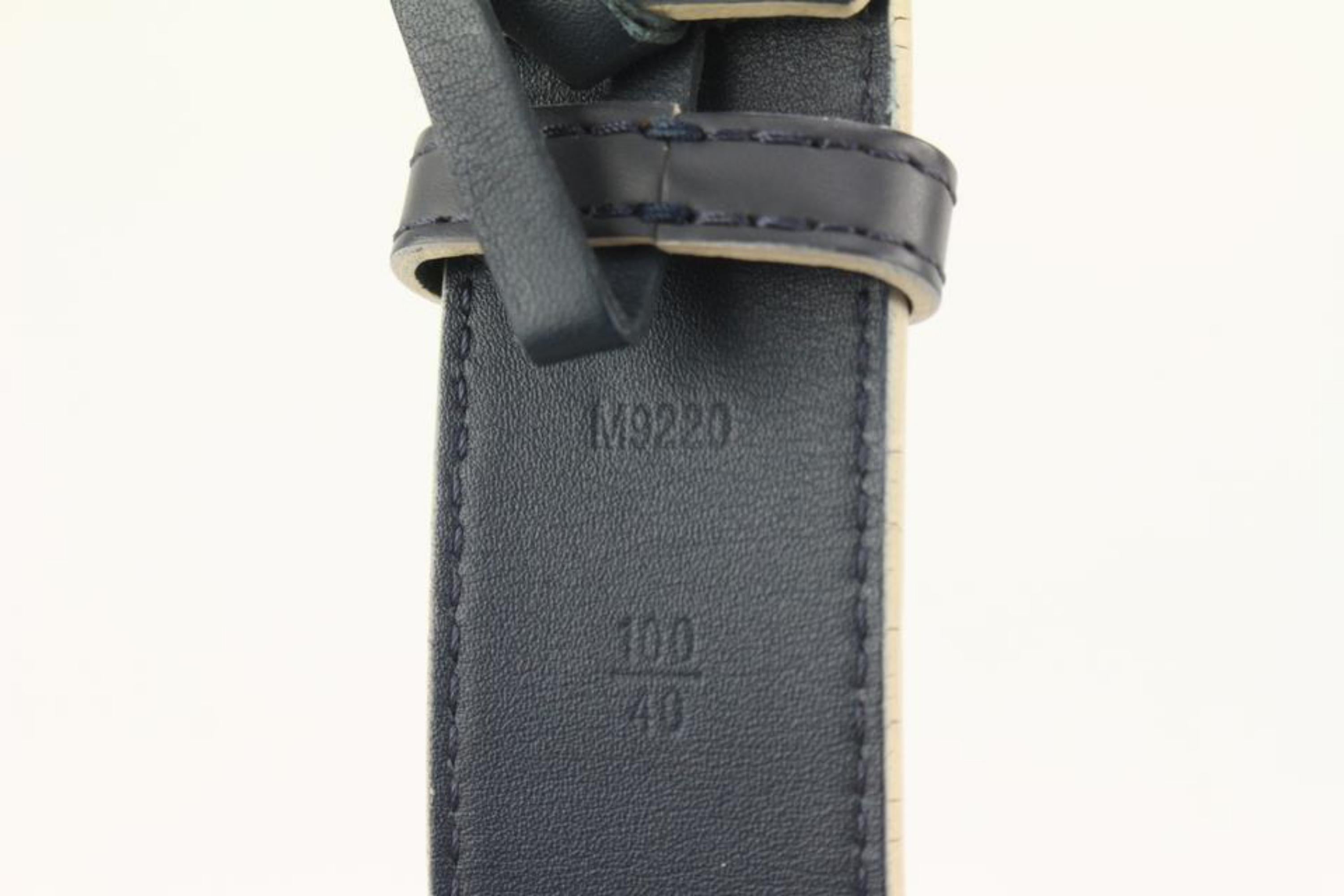 Louis Vuitton Cintura limitata da uomo 100/40 blu navy LV Cup Gaston V 1126lv4 in vendita 3