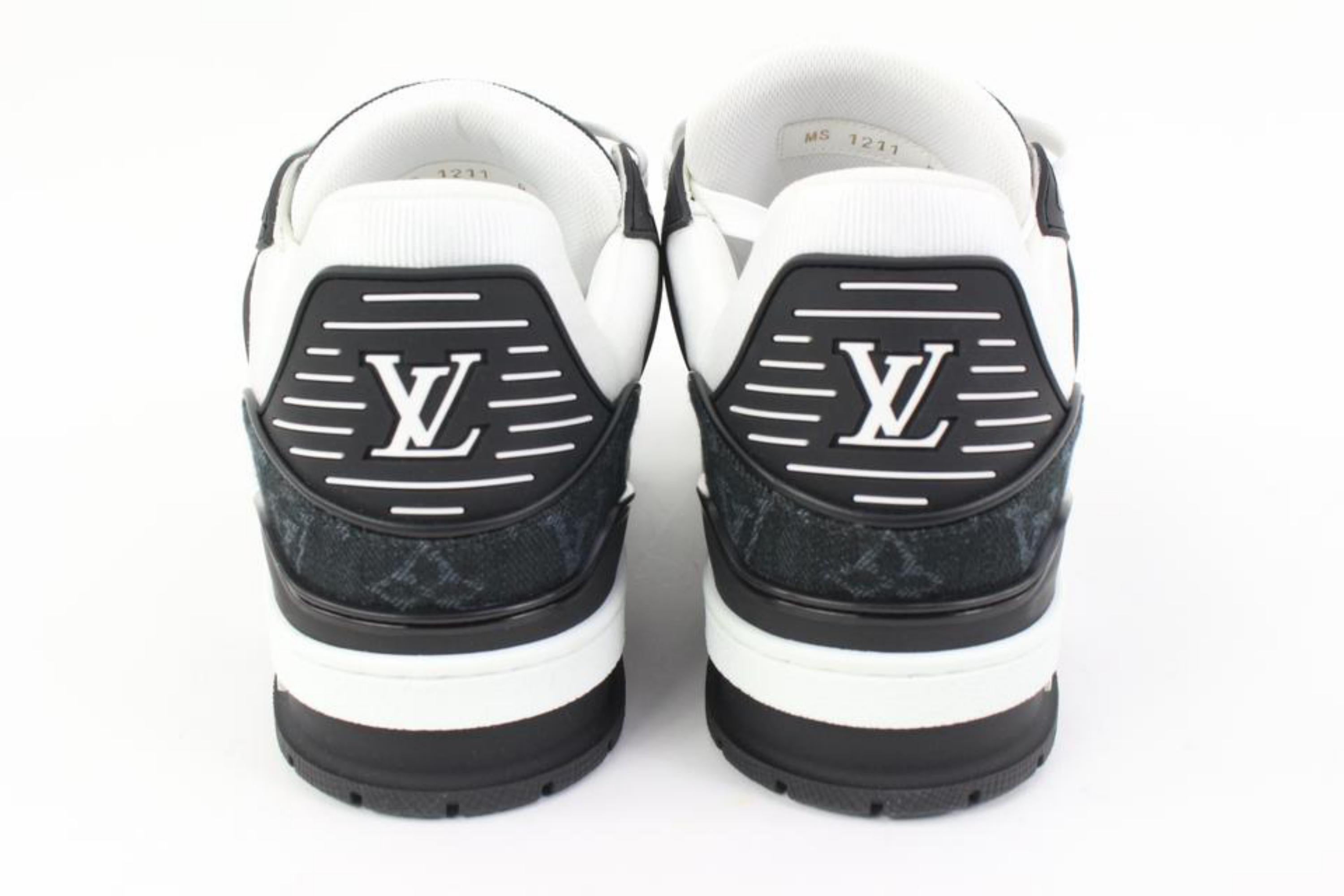 Louis Vuitton Limited Men's US 9 Virgil Abloh Black x White Trainer Sneaker  1