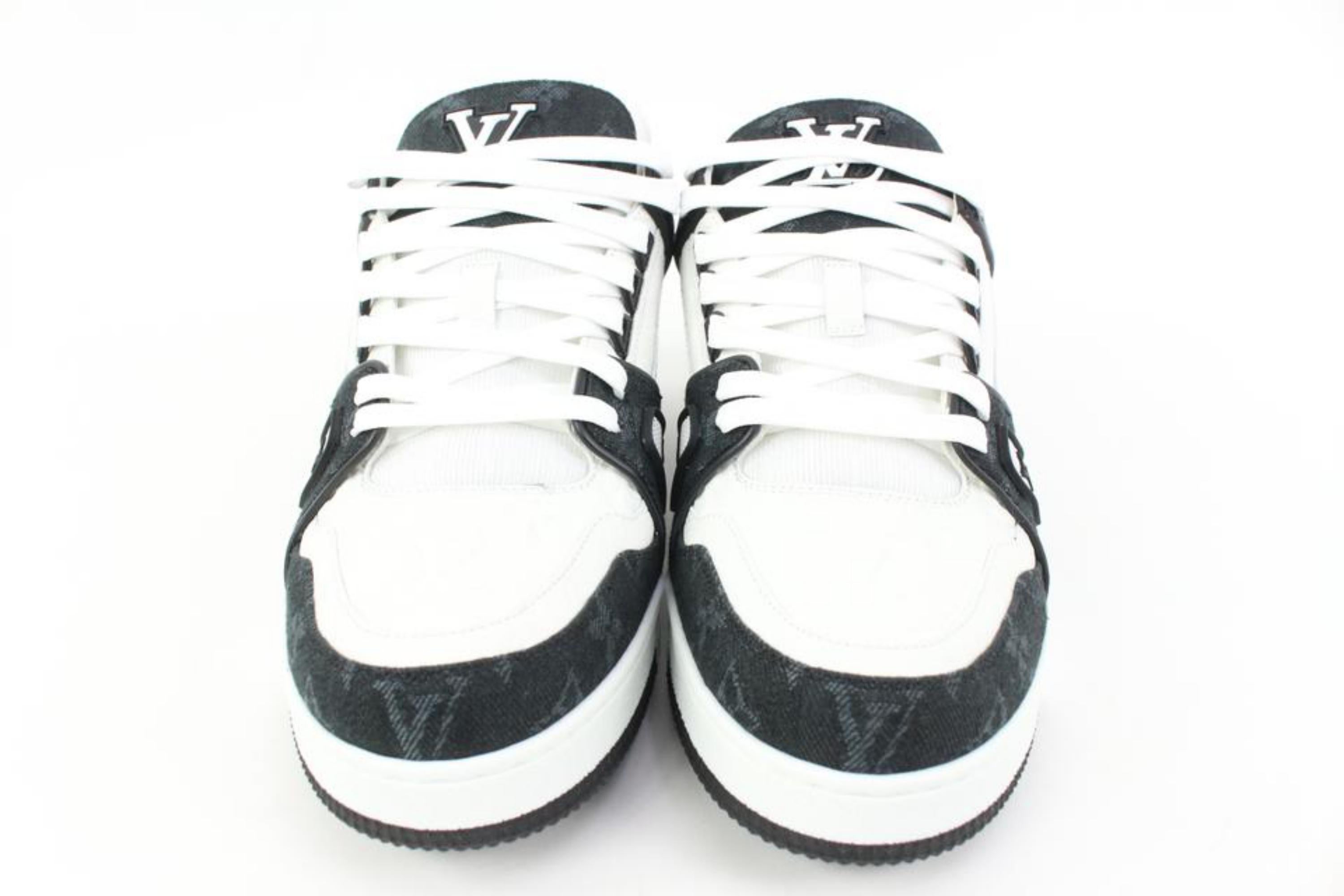 Louis Vuitton Limited Men's US 9 Virgil Abloh Black x White Trainer Sneaker  2