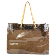 Louis Vuitton Limited Clear Monogram Ambre Cabas Cruise GM Tote with Pouch  at 1stDibs